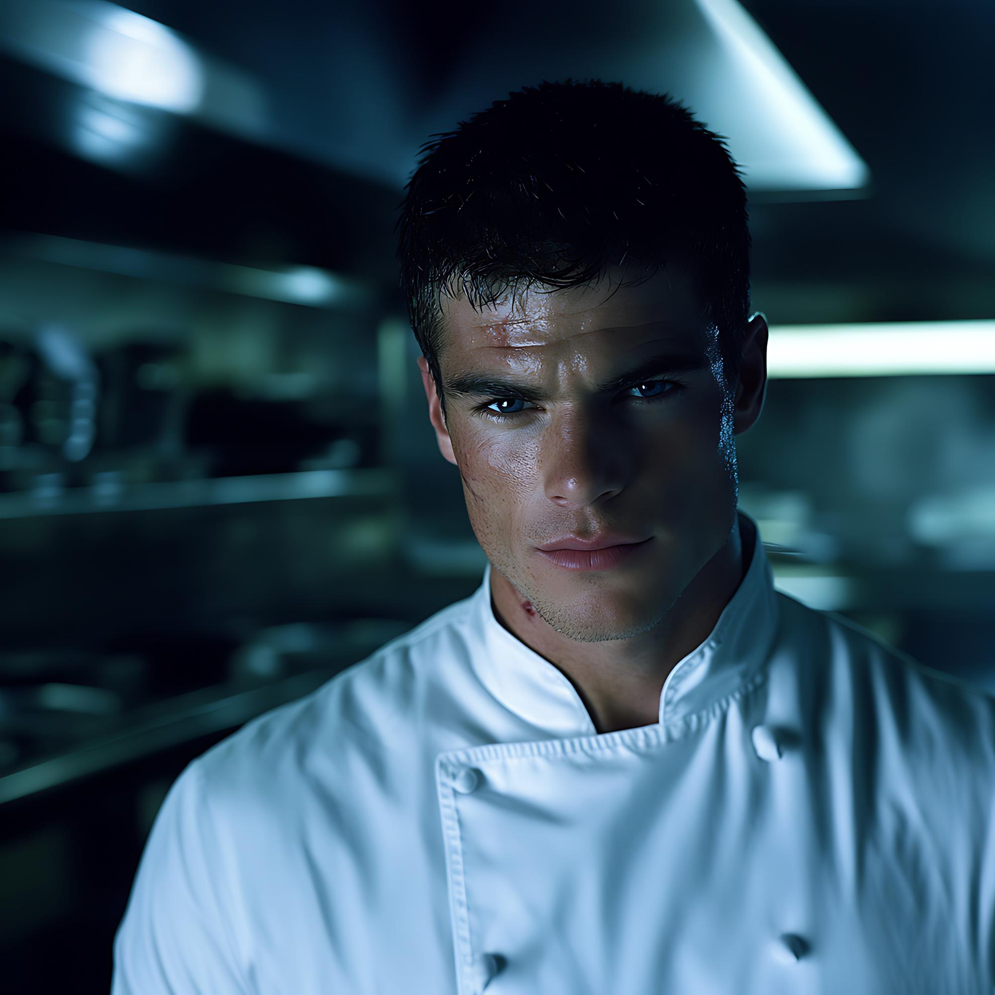 Portrait of head chef in modern kitchen